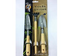 不鏽鋼木柄 迷你三支組鏟